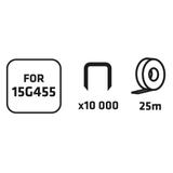 Zestaw taśma 10 sztuk x 25 m i zszywki 10 000 szt.