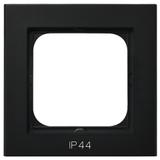 SONATA Ramka pojedyncza do łączników IP-44 - kolor czarny metalik