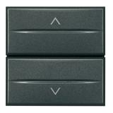 AXOLUTE - PRZYCISK PODWÓJNY Z BLOKADĄ 2 MODUŁY AXIAL ANTRACYT, Bticino