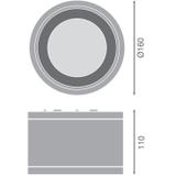 Oprawa DOWNLIGHTSURFACE DN 160 P 30W 840 36D IP65 BK