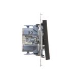 Simon 55 Przycisk zwierny pojedynczy rozwierny bez piktogramu szybkozłączka Czarny mat