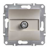 Asfora, gniazdo SAT końcowe 1dB, bez ramki, brąz