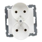 SUNO Gniazdo podwójne 2x2P+Z 16A białe 721191 LEGRAND