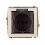 DECO Mechanizm gniazda bryzgoszczelnego z uziemieniem SCHUKO 2P+Z (klapka dymna, przesłony torów prą
