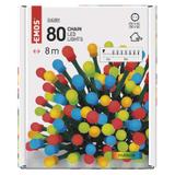 Lampki choinkowe kulki 80 LED 8m multikolor IP44 timer D5AM02 EMOS