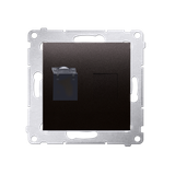 Simon 54 Gniazdo komputerowe pojedyncze RJ45 kategoria 6 z przesłoną przeciwkurzową antracyt