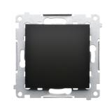 Simon 54 Przycisk pojedynczy rozwierny bez piktogramu 10A szybkozłączka czarny