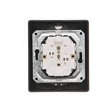 Simon 54 Gniazdo podwójne Schuko p/t z przesłonami wersja skandynawska 16A szybkozłączka czarny