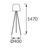 Lampa podłogowa RADAR 147 E27 GREY
