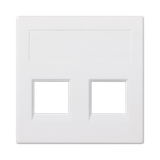 Simon Connect Płytka S500 2x RJ bez osłon INFRA+ czysta biel