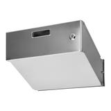 Skrzynka na listy przelotowa SAMOA ze stali nierdzewnej, z zamkiem bębenkowym, inox