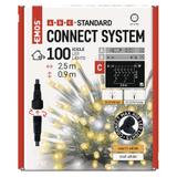 Lampki choinkowe łączone Standard sople 100LED 2,5 m ciepła biel+ciepła biel miga IP44 timer D1CN01 EMOS