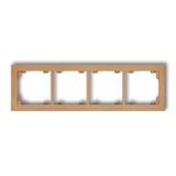 DECO Ramka uniwersalna poczwórna z tworzywa złoty metalik