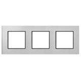 ARIA Ramka potrójna - kolor szczotkowane aluminium