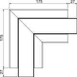 GA-FS53100EL, Naroże płaskie, stałe, Alu