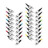 Kabel USB - USB-C eXc BRAID 1.2M (3A szybkie ładowanie) kolor mix CABEXCBRAIUSBC1.2MIX ORNO