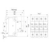 Rozłącznik DL 4P 100A FR/100A/4P biały 87.125 OPATÓWEK