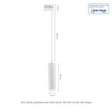 OPRAWA MADARA MINI RING GU10 ZWIS NA SZYNOPRZEWÓD 3F 230V IP20 fi55*200mm BIAŁY kabel 1m