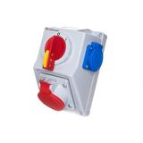 C16-18.1N Zestaw instalacyjny Włącz-wyłącz 0-I Gniazdo 3P+N+Z, 1 x 2P+Z