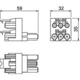 VB-2 GST18i3p Blok rozdzielacza 3-polowy