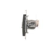 Simon 54 Gniazdo komputerowe podwójne RJ45 kategoria 6 ekranowane z przesłoną przeciwkurzową antracyt D62E.01/48 KONTAKT