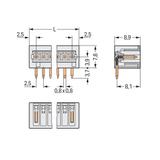 MCS-MICRO wtyk 2-bieg. j-szary raster 2,5 mm /200szt./ WAGO