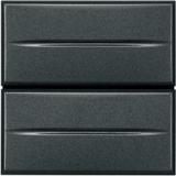 AXOLUTE - PRZYCISK PODWÓJNY 2 MODUŁY AXIAL ANTRACYT, Bticino