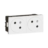 Mosaic Gn 2x2P+Z Podłącz Przez Zaciski Automatyczne-4 Moduły Białe 16A-250V 278164L LEGRAND