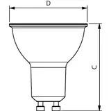 PILA LED 500lm GU10 CW 120D ND 1CT/10 Żarówka LED