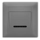 DECO Łącznik hotelowy z ramką uniwersalną pojedynczą z tworzywa DECO Soft szary mat