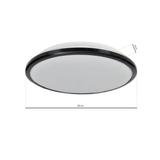 Milagro plafon LED Terma 28W 1960lm 4000K czarny IP44 ML6404