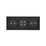 Simon 54 Touch Panel dotykowy S54 Touch 3 moduły 2 pola dotykowe poziome + 4 pola dotykowe + 2 pola dotykowe poziome zastygła lawa DSTR3242/73 KONTAKT