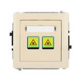 DECO Mechanizm gniazda światłowodowego/optycznego podwójnego beżowy