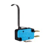 Mikroprzełącznik, zestyk przełączny 1NO+1NC, długa podgięta dźwignia