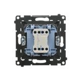 Simon 55 Przycisk zwierny pojedynczy zwierny bez piktogramu szybkozłączka Grafitowy mat