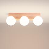 Sollux Plafon BULBO 3 naturalne drewno