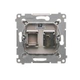 Simon 54 Gniazdo HDMI brąz mat