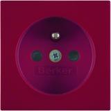 BERKER B.X/S.1 Płytka czołowa z przysłonami styków do gniazda z uziemieniem czerwony 3965768962 HAGE