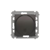 Simon 54 Ściemniacz naciskowy i zdalnie sterowany 20–500 W brąz mat