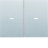 BERKER KNX e/s K.x Klawisze z soczewką do modułu przycisku podwójnego aluminium mat lakierowana. 80960371 HAGER