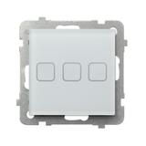 SONATA TOUCH Łącznik dotykowy potrójny z podświetleniem BIAŁE SZKŁO SZRON