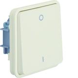 BERKER W.1 Łącznik 1-klawiszowy dwubiegunowy z nadrukiem 0/1 IP55 biały 30423512 HAGER