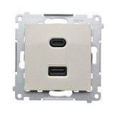 Simon 54 Ładowarka USB C+A 30W kaszmir mat DEC2CAQ.01/42