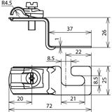 Wspornik dachowy z DEHNQUICK, stal nierdzewna NIRO