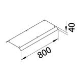 tehalit.AK Pokrywa kanału napodł 2-str skos 45st dł. 800mm 250x40mm stal AKBAZ2500402 HAGER