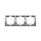 Simon Basic Standard Ramka 3-krotna – uniwersalna poziom i pion stal inox BMR3/21 KONTAKT