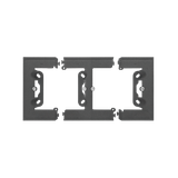 Simon 55 Puszka natynkowa 2-krotna do ramek LINE/DUO Wyokość: 40mm Grafitowy mat