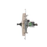 Simon 54 Gniazdo światłowodowe / optyczne podwójne SC/APC kremowy