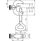 Zacisk uziemiający do drutu do 1/2", TG-tZn