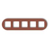 MINI Ramka pięciokrotna okrągła z tworzywa terakota 63MRTO-5 KARLIK